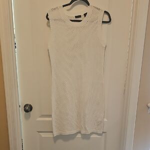 Tahari White Knit Coverup